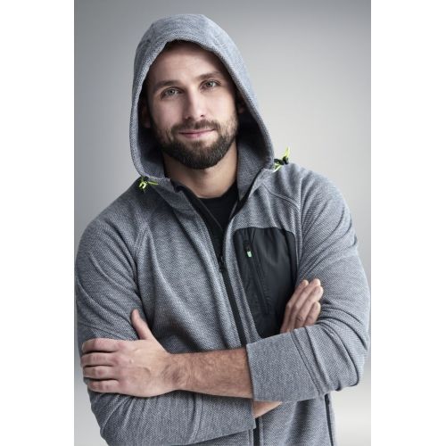 8041 Sudadera con capucha y forro polar Flexiwork Negro